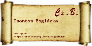 Csontos Boglárka névjegykártya