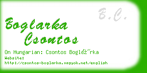 boglarka csontos business card